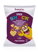 FREZYLAC THE SNACK Βιολογικές καρδιές καλαμποκιού με αλατισμένη καραμέλα 